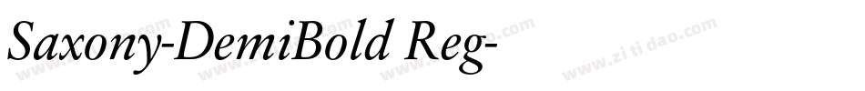 Saxony-DemiBold Reg字体转换